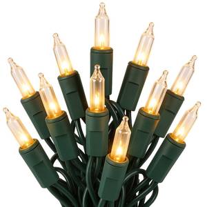 lot 12161 image: koopower 33ft 100 LED Battery Operated String Lights with Timer (8 Modes), IP65 Waterproof for Christmas Tree, Green String, Warm White