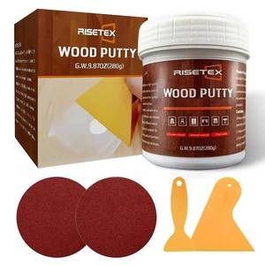 lot 12202 image: Wood Filler Putty - 9.87 oz, Walnut, Stainable & Paintable Repair Kit for Furniture, Quickly Fix Cracks, Chips, Nail Holes & Defects in Wood Floors & Cabinets - Easy Sanding
