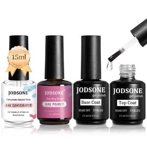lot 12220 image: JODSONE 15ML Nail Primer Base Coat Top Coat Glossy Quick Drying Durable DIY Nail Art Design Long Lasting Gift