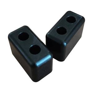 lot 12226 image: Pair Polyurethane Rubber Bumper Compatible with Pella Sliding Patio Door and More, Stainless Screws