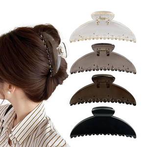 lot 12235 image: Hair Claw Clip for Women, 5 Inch Large Nonslip Claw Clip, Strong Hold for Medium Hair, Comfortable No-Pull, For Half-Up & French Twist, Fashion Hair Accessory Gift