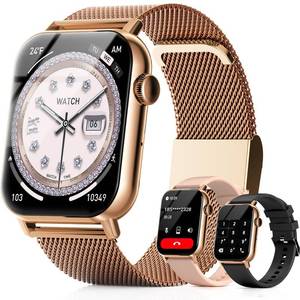 lot 12241 image: Trendia Smart Watches for Women, 1.83 HD Fitness Tracker with AnswerMake Calls, Heart RateSleepSpO2 Monitor, 120 Sport Modes, IP68 Waterproof, Compatible iPhoneSamsungAndroid Vintage Gold