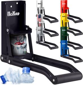 lot 12250 image: Mckay 16oz Metal Can Crusher, Heavy-Duty Wall-Mounted Smasher for Aluminum Seltzer, Soda, Beer Cans and Bottles for Recycling, Gadgets for Home, also works for 12 Oz. Can (Black)