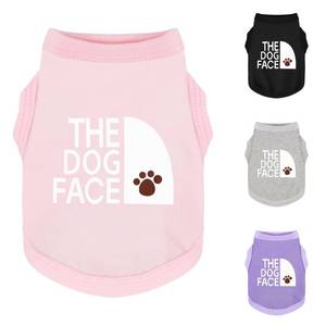 lot 12266 image: Personality Canine Attire Soft, Lightweight Cotton Dog Clothes with The Dog Face Print. Small and Medium Breeds, Perfect for Everyday Wear, Comfortable and Breathable Dog Shirt Pink S (Used)