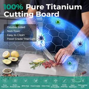 lot 13240 image: Titanium Cutting Board - Upgraded 100% Pure Titanium Cutting Boards for Kitchen (1PC 12  18 Inch)