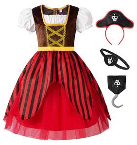 lot 14294 image: ReliBeauty Girls Pirate Dress Sea Buccaneer Costume, 10-12150