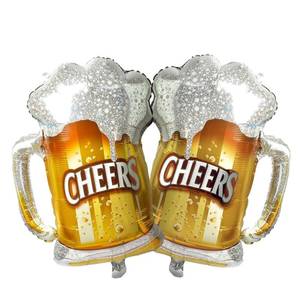 lot 14298 image: DIADARL Beer Cup Balloons Set of 2, Cheers Beer Mug Balloons Alcohol Balloons Beer Festival Party Supplies for Summer Party, Beer Festival, Birthday Party Wedding and More Decor
