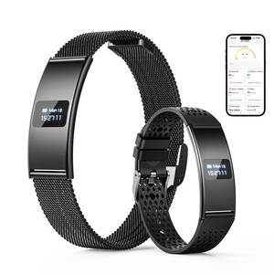 lot 14316 image: CCHEEN Smart Bracelet, Subscription-Free 247 Health Tracking, Heart Rate, SpO2, HRV & Sleep Tracker with IPX8 Waterproof, Wearable Activity & Fitness Tracker, 7-Day Battery, 2 Bands (Black)