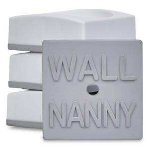 lot 14325 image: Wall Nanny Mini - Smallest Baby Gate Wall Protector (Made in USA) Protect Walls & Doorways from Pet Gates & Dog Gate Spindles - Child Pressure Mounted Baby Gate for Stairs Wall Cup (White) 4 Pack