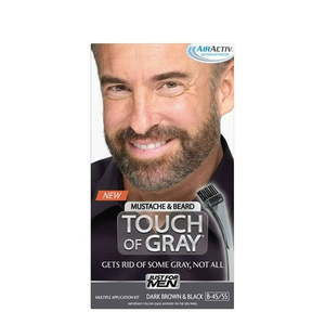 lot 14329 image: Just For Men Touch Of Gray Mustache And Beard  Facial Hair Color Gel  B-4555 Dark Brown & Black