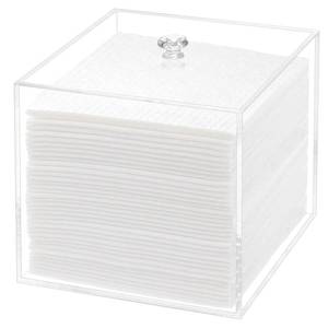 lot 14333 image: DELIPPLY Disposable Face Towel Holder, Facial Towelettes Container Box, Acrylic Box for Facial Towels, Clear