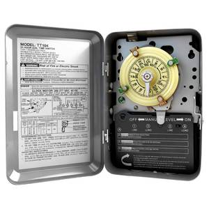 lot 14334 image: T104 Mechanical Timer Switch, 208��277 VAC 40 Amp,Pool Pump Switch, 24 Hour 12 ONOff for Pump, Heavy Duty Pool Timers Outdoor, Timer for Lights HVAC Systems, 5 Years Warranty