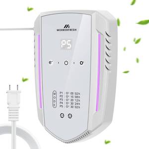 lot 19558 image: Cat Litter Deodorizer & Ozone Odor Eliminator, Pet Odor Eliminator Air Purifier for Home, Plug-in Litter Box Deodorizer for Strong Cat Urine & Poop Smell, 5 Modes for Cat Room, Kitchen, Toilet