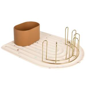 lot 19561 image: Boon ARC Modular Baby Bottle Drying Rack �� Includes Silicone Drying Mat, Accessory Cup, and 7-Prong Wire Bottle Rack �� Baby Essentials