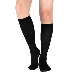 lot 20176 image: MD 15-20 mmHg Medical Compression Socks for MenWomen, Lightweight Opaque Knee High Support Stockings, BlackXL