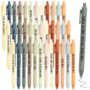 lot 20181 image: Funrous 48 Pcs Positive Affirmation Pens Bulk Retractable Motivational Ballpoint Pens Inspirational Gift for Staff Teacher Coworker Student Employee Appreciation School Office Home(Color 1)