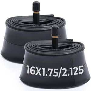 lot 20183 image: MetersGod 2 Pcs,Premium 16X1.751.901.952.02.102.125 Bike Tubes,Compatible for 16x1.75 to 2.125 Bike Tire,with 32mm Schrader Valve,Butyl Rubber,Used for Mountain,Cruiser,City and Road Kid Bikes