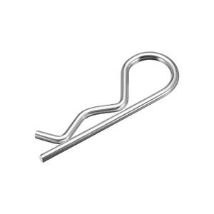 lot 20187 image: uxcell Clip Pins 3mm Wire Carbon Steel 60mm Length Trailer R Shaped Spring Cotter Tractor Mower Fastener Hardware Silver Tone 50pcs