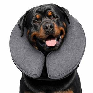 lot 20195 image: MIDOG Dog Cone - Inflatable Soft Donut Collar Alternative for Dogs After Surgery, Protective Recovery Collar Prevents Licking, Comfortable E-Collar Alternative for Small Medium Large Dogs (Gray, XL)