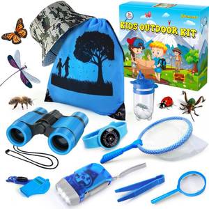 lot 20226 image: YOPINSAND Kids Explorer Kit & Bug Catcher Kit, Camping Gear for Kids, Outdoor Exploration Set with Backpack & Hat, Binoculars, Ideal Outdoor Camping Adventure Toys for Boys Girls 3-12