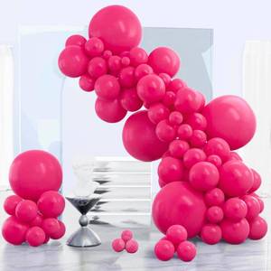 lot 20252 image: PartyWoo Hot Pink Balloons 140 pcs Different Sizes of 18 12 10 5 Inch Magenta Fuchsia Balloon Arch Kit Garland for Baby Shower Wedding Bridal Shower Anniversary Birthday Party Decorations (NAVY BLUE)