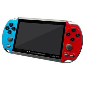 lot 20259 image: DREAMHAX X7 Plus Handheld Game Console , Preload 10000 Games Portable Video Games Support HDMI Output & Double Player Classic Arcade Retro Game Player (4.3 Screen Red & Blue)