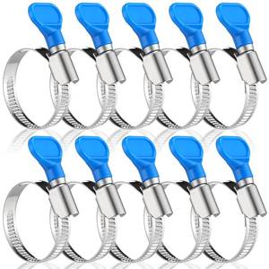 lot 20263 image: Otoolling 10 Pcs 1-12 Inch Pool Backwash Hose Clamp Adjustable Worm Gear Stainless Steel Hose Clamp Metal Pipe Tool for PVC Tubing Plumbing Dust Collection Automotive Mechanical Application