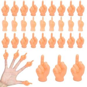 lot 20264 image: 30 PCS Tiny Middle Finger Puppet, Miniature Small Hands, Mini Finger Hands Funny Hand Puppet for Game, Fun and Realistic Design Party Favors for Adults Kids