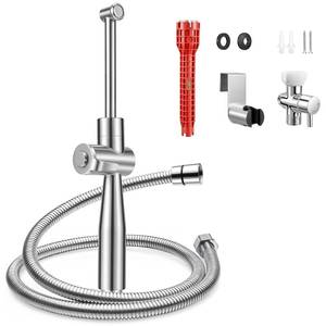 lot 20280 image: SPACEREST Handheld Bidet Sprayer for Toilet, Leak-Proof Stainless Steel Bidet Attachment for Toilet, Adjustable Spray Angle & Water Pressure, Toilet Sprayer for Personal Care, Postpartum (Silver)