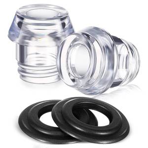 lot 20306 image: Lounsweer 2 Sets Percolator Parts Top and Washer Ring Compatible with Farberware Yosemite Coffee Percolators Replacement Transparent Coffee Pot Filters