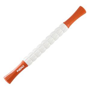 lot 20314 image: MZDXJ Muscle Roller Massage Roller Stick- Deep Tissue Fascia Blaster for Myofascial Pain Relief, Lymphatic Drainage & Body Sculpting, Handheld Physical Therapy & Recovery Tool(Orange White -18 inch)