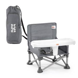 lot 20316 image: Bright Starts Pop ��N Sit Portable Booster Seat, 3-in-1 Floor Seat, Travel High Chair & Toddler Booster with Feeding Tray, IndoorOutdoor, Grey, 6 Months��3 Years