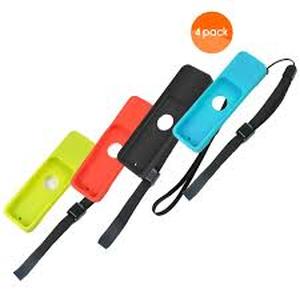 lot 10139 image: 4Pack Silicone Remote Case with Lanyard Straps