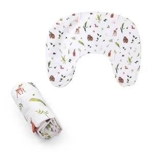 lot 2197 image: Boppy Nursing Pillow Cover - Soft, Hypoallergenic Washable Microfiber Bottle & Breastfeeding Pillow Covers (Redesigned Feeding Pillow Sold Separately) - Neutral Plants and Animals