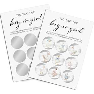 lot 2207 image: GardenCity Gender Reveal Scratch Off Cards, Its a Boy Gender Reveal Tic Tac Toe Game, Fun Baby Announcement Scratch Off Cards, 25 Pack, Minimalist
