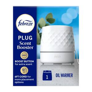 lot 2227 image: Febreze Plug Scent Booster in White, Continuous Scent Device Oil Diffuser, Compatible with Febreze Air Freshener Plug in Refills - Refills not Included