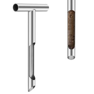 lot 2246 image: AUZEKER 12 Inch Soil Sampler Probe, Stainless Steel Soil Core Sampling Tool with T-Handle, Heavy Duty Soil Probe for Lawn, Garden, Farm & Soil Testing