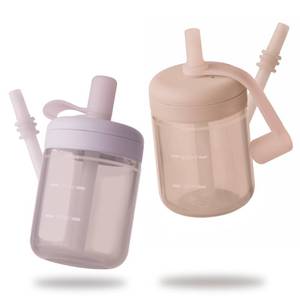 lot 2247 image: Moonkie Baby Straw cup  Silicone Toddler Sippy Cup Training Cup with Straw Lid  BPA-Free Drop-Proof Cup  Baby Led Weaning  6 Months, 5 oz, 2pack