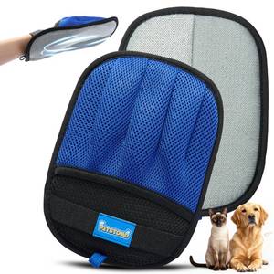 lot 2250 image: Pet Hair Removal Glove for Dogs & Cats �� Lint Remover for Clothes, Reusable Fur & Lint Remover Mitt, Electrostatic Glove with Wrist Strap for Furniture, Couch, Carpet & Car Seat