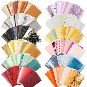 lot 2273 image: 208 Sheets A7 Scrapbook Paper Kit, 12 Colors Mixed Textured Paper and Mesh Fabric Assorted Set, Junk Journal Supplies for DIY Crafts, Bullet Journal, Card Making, Scrapbooking