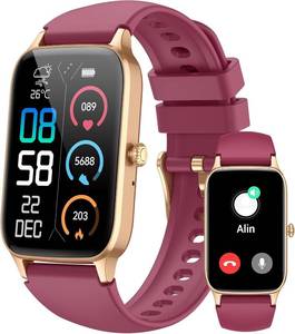 lot 2275 image: Jugeman Smart Watch for Men Women, 1.57 Smartwatch (AnswerMake Call), Fitness Tracker Red