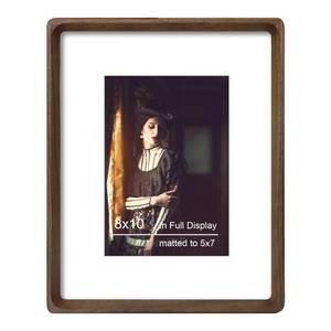 lot 2304 image: THKRLOF 8x10 Picture Frame Natural Walnut Wood with Mat for 5x7, Original Natural Solid Wood 8 by 10 Photo Frames with Tempered Glass Cover for Wall and Tabletop Display