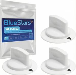 lot 2324 image: BlueStars Ultra Durable WE1M652 Dryer Timer Control Knob with Metal Ring - Compatible with Hotpoint Kenmore GE Dryers - Replaces 1264289 AP3995164 PS1482196 AH1482196 - Pack of 3