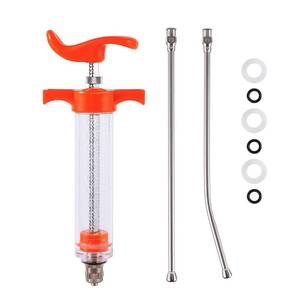 lot 2329 image: TOHONGADON 20ML Goat Drench Gun Goat Syringe, Adjustable Dosage Drench Syringe with 2 Nozzles, Drench Gun for Sheep Cat Cattle Dog Pig Horse