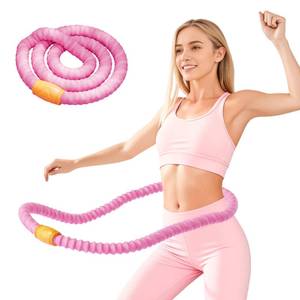 lot 4179 image: FIRRLUCO Weighted Hoop for Adults, Soft Spring Hoop Weight Loss, 3.3lb Foldable Hoops for Women Man, Noiseless Design, Portable Slimming Exercise Hoop Equipment for Home Workout