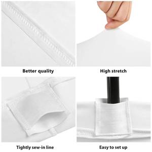 lot 4183 image: BDDC Table Covers for 6 Foot Tables, White Washable and Wrinkle Resistant Stretch Tablecloths Rectangle 6ft for Events, Wedding, Banquets, Parties