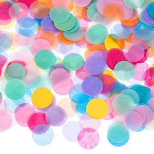 lot 4189 image: Outus 1 Inch Multicolor Round Tissue Confetti (3.5 oz)