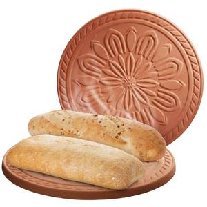 lot 4191 image: Teenyyou 1 Pcs 8 Inch Bread Warmer Stone Terracotta Round Tortillas Warmer Circular Rustic Bun Heat up Mat for Mexican Taco, Pancake, Sourdough Buns Keep Meals Warm - Fit for Bread & Serving Baskets