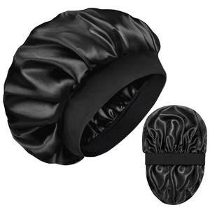 lot 4192 image: Silk Bonnet for Men Hair Bonnet for Sleeping Double Layer Satin Bonnets for Black Women Curly Hair Braids