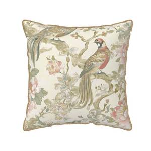 lot 4193 image: Vintage Bird Floral Velvet Pillow Covers 20x20 Inch Chinoiserie Flowers Leaves Throw Pillows for Couch Farmhouse Cushion Covers Pillowcase Light Green Leaf Pillow Cases for Sofa Bed Outdoor Decor